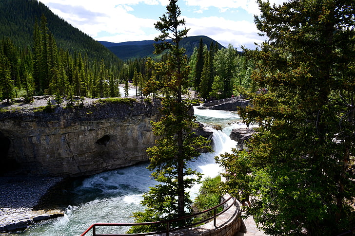 Cascate d'acqua, Canada, bagnato, Turismo, natura, scenico, Wilderness