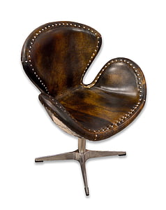 conception, objet, chaise, en cuir, isolé, graphique, meubles