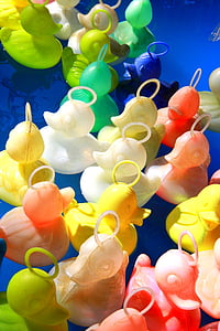 Bebek, mainan, Festival, clastic, air, warna, multi berwarna