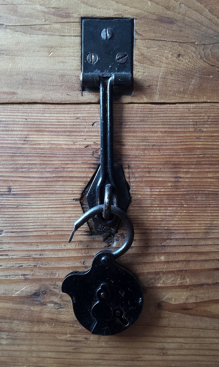khóa, cũ, Vintage, kim loại, thép, biểu tượng, đóng