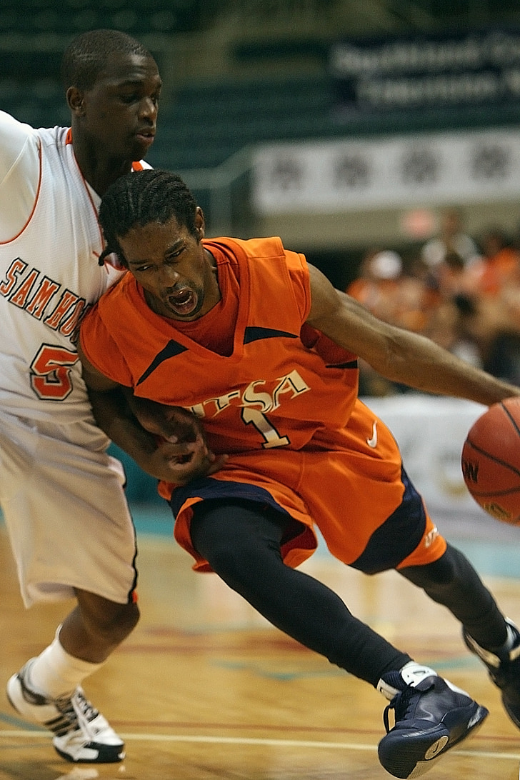 Basketbol, top sürme, sürüş, oyuncu, agresif, odaklı, Top