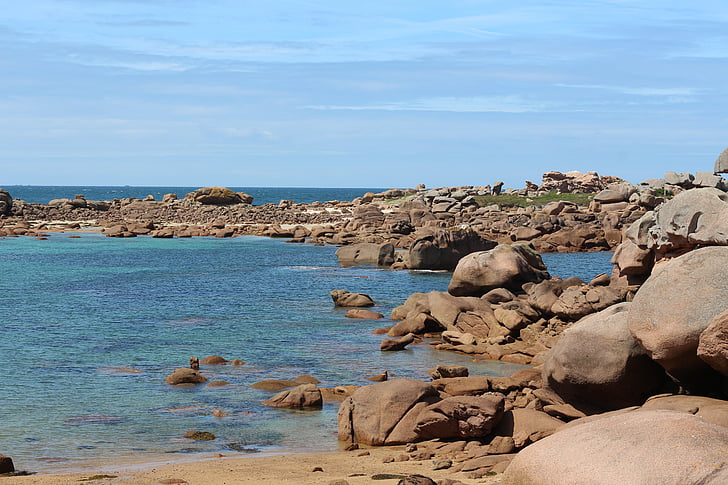 Brittany, morje, modra, Finistère, strani, Francija, ročaj