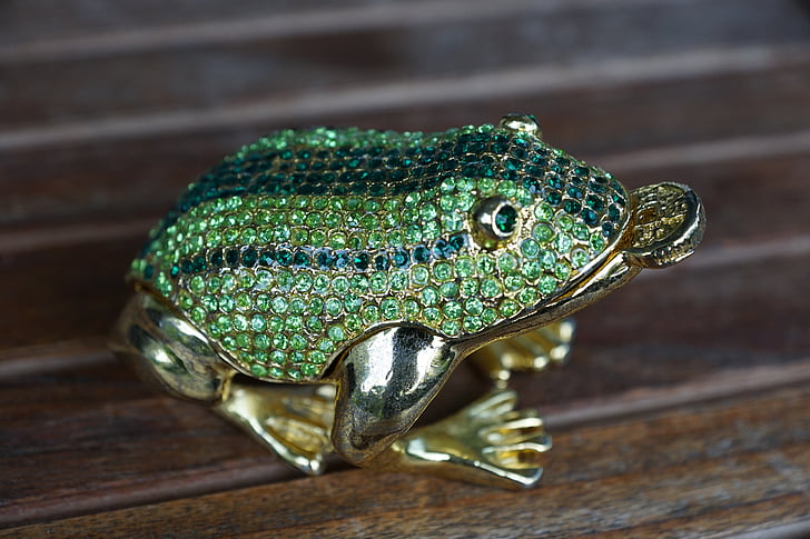 frog, green, luck, figure, animal, stones, gems