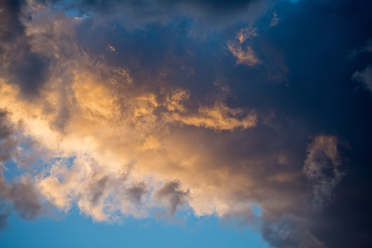 Захід сонця, хмари, збір, Буря, cloudscape