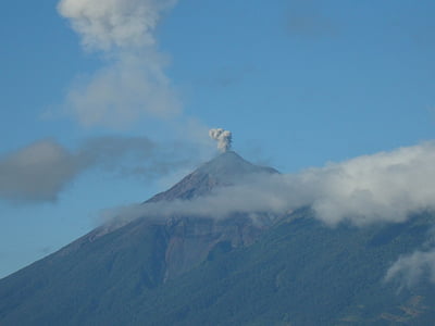 Вулкан, Гватемала, пейзаж, Наивысшая точка, Горная вершина, горы, небо