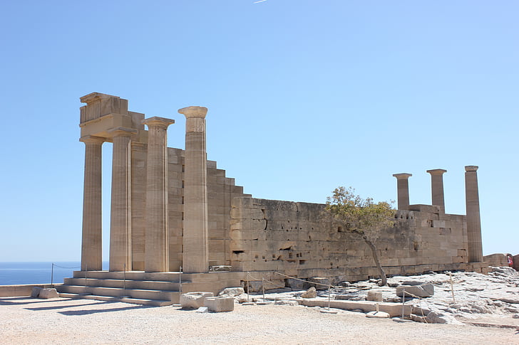Rhodes, Lindos, Grækenland, vartegn, kultur, ruinerne, gamle