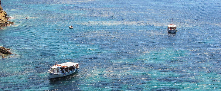 bateau, mer, bleu, croisière, été, vacances, Tourisme