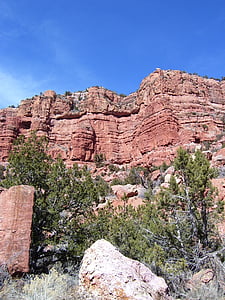 红色的岩石, 红峡谷, 赤壁, 自然, 美国, 犹他州, 景观