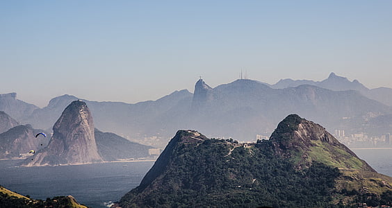 Olympischen Spiele 2016, Niterói, Brazilien, Christus der Erlöser, Berge, Bucht, Stadtpark