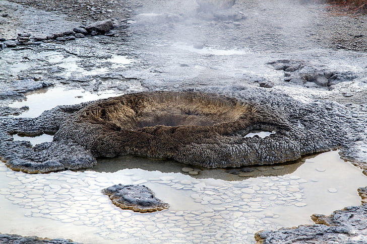 Parc national d’Yellowstone, Wyoming, ressorts de mammouth, volcanisme, chaud, volcanique, Yellowstone
