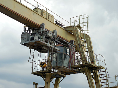 crane, industry, driver's cab, technology, work, industrial plant