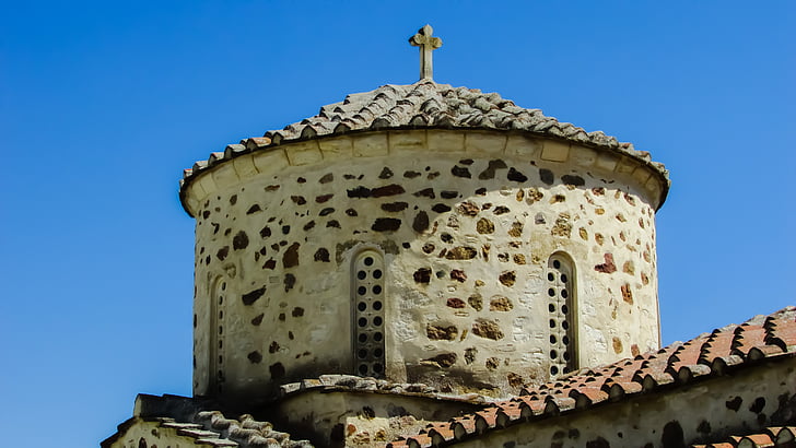 Kypros, pyrga, Ayia marina, kirkko, 1100-luvulta, Ortodoksinen, Dome