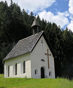 Chapelle, Meadow, Forest, religion, nature, Église, christianisme