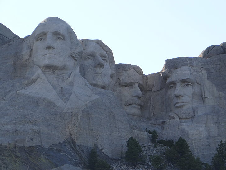 Mont rushmore, présidents, montagne, paysage, Rushmore, Mont, Sud