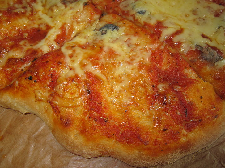 pizza, bake, eat, food, delicious, cheese, preparation