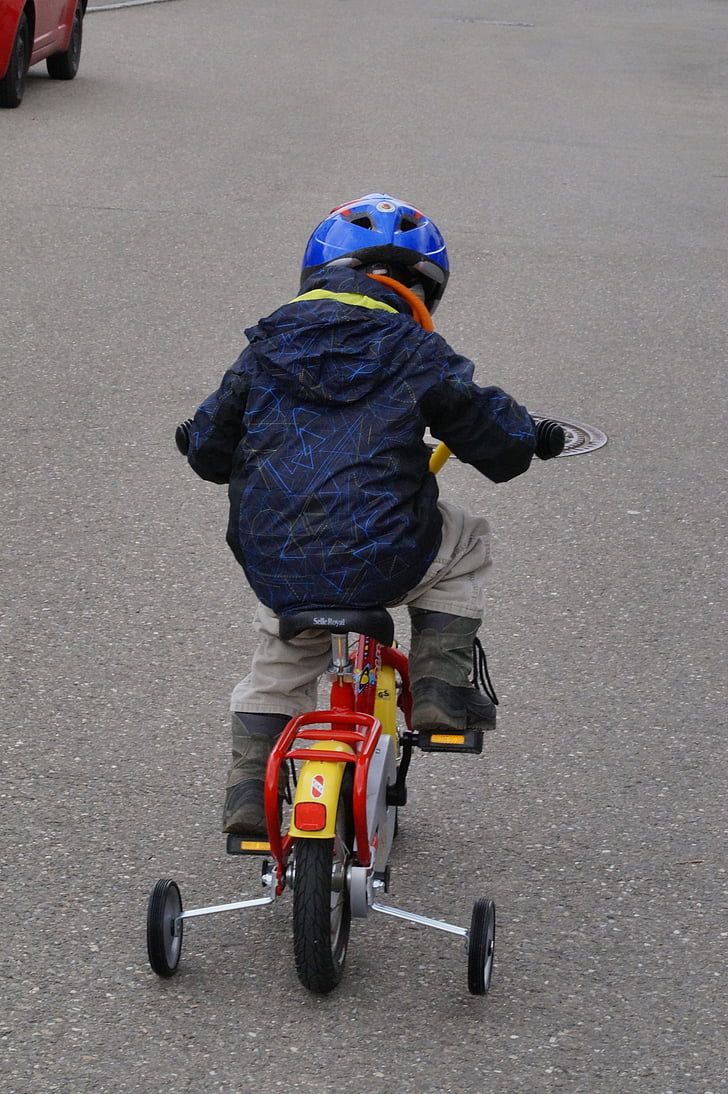 dviratis, dviračių sportas, vaikas, mokymo ratų, rato, ciklas, kelių