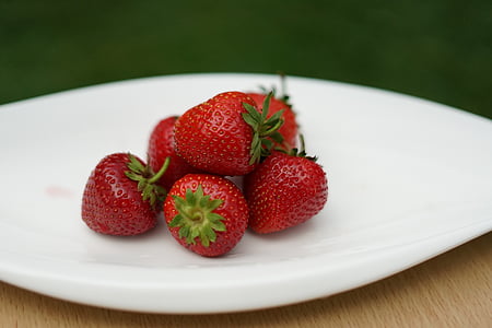 strawberrys, สีแดง, เบอร์รี่, อาหาร, หวาน, การดูแลสุขภาพ, ผลไม้