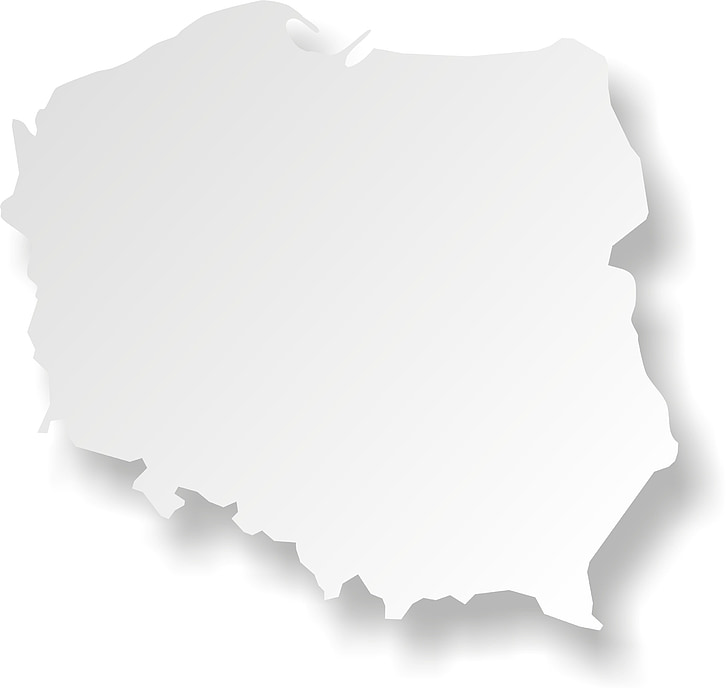 Polonia, mapa, mapas de, el contorno de la, esquema, país, la Unión