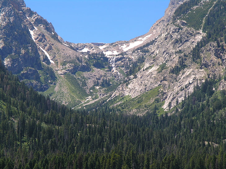 Parc national de grand teton, Wyoming, Sky, montagnes, neige, vallée de, ravin