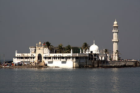 哈吉阿里神社, 孟买, 孟买, 穆斯林, 伊斯兰, 印度, 海洋