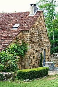 Frankrike, Dordogne, Périgorden, hus, gamla stenar