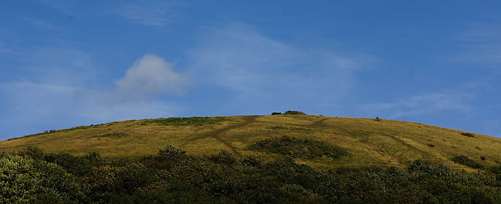Hill, Mountain, landskab, natur, Sky, ENG, grøn