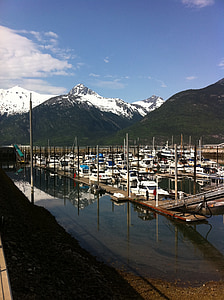 Aljaška, lodě, dok, loď, přístav, dokovací stanice, rybářské lodě