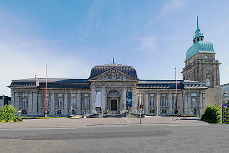 Hessisches landesmuseum, Darmštatas, Hesenas, Vokietija, pastatas, seno pastato, Lankytinos vietos
