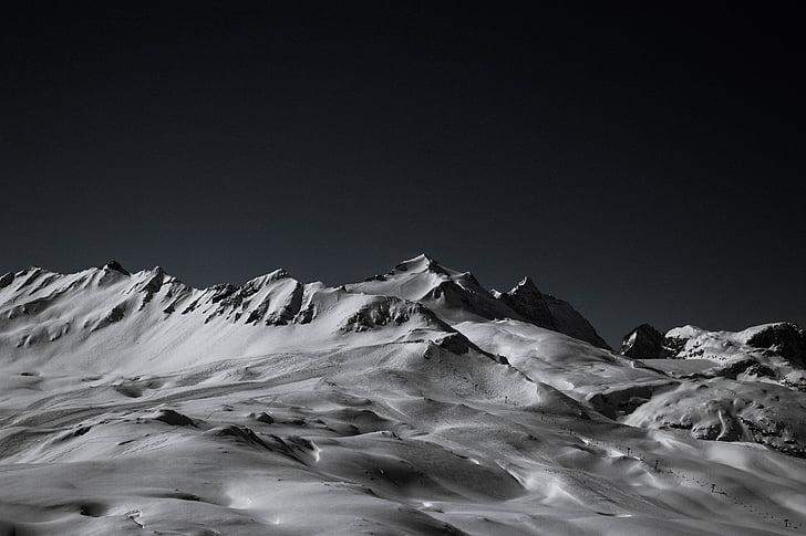 muntanyes, neu, muntanya de neu, alps francesos, França, l'hivern, Serra
