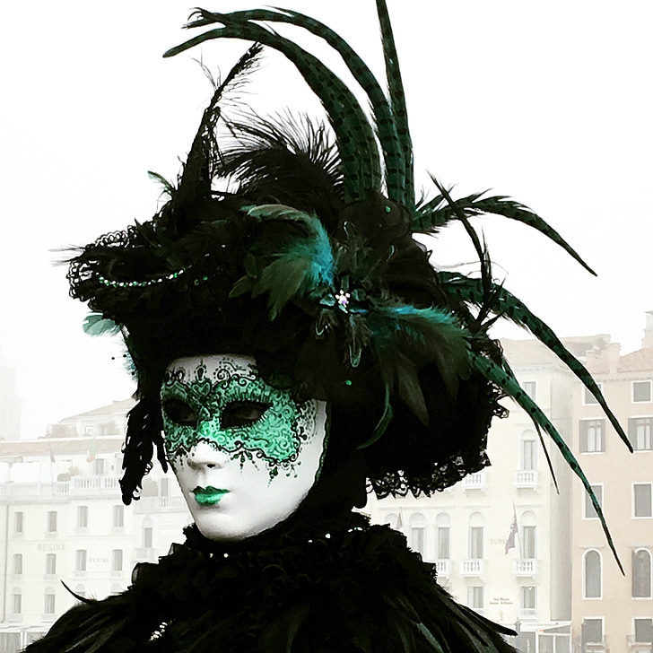Venezia, karneval, maske, Italia, drakt, panelet, Venezia