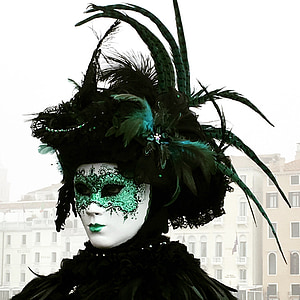 Venetië, Carnaval, masker, Italië, kostuum, deelvenster, Venezia
