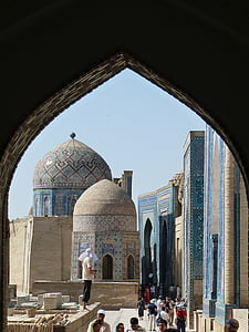 shohizinda, Necropoli, Samarcanda, Uzbekistan, mausolei, Mausoleo