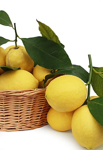 citrony, citrusové plody, ovoce, Koš, Zralé ženy, šťáva, zakysaná