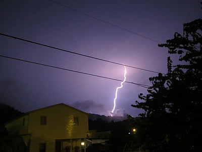 zibens, pērkona negaiss, Electrical storm, vētra, Lightning strike, elektrība