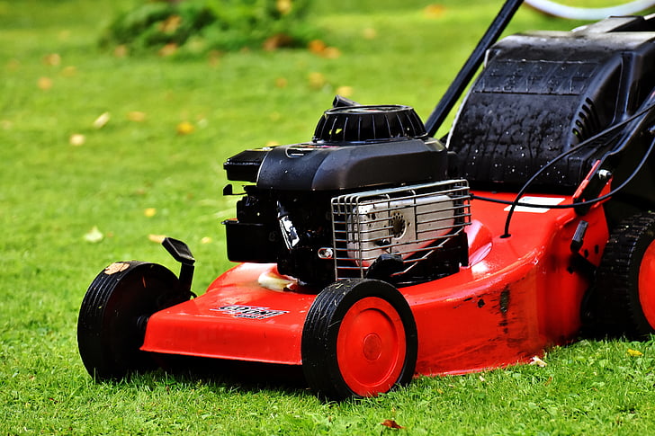 lawn mower, làm vườn, mow đàn ông, cắt cỏ, bề mặt cỏ, Sân vườn, lawn mowing