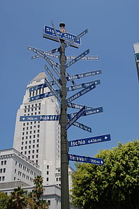 los angeles, guide plate, city hall