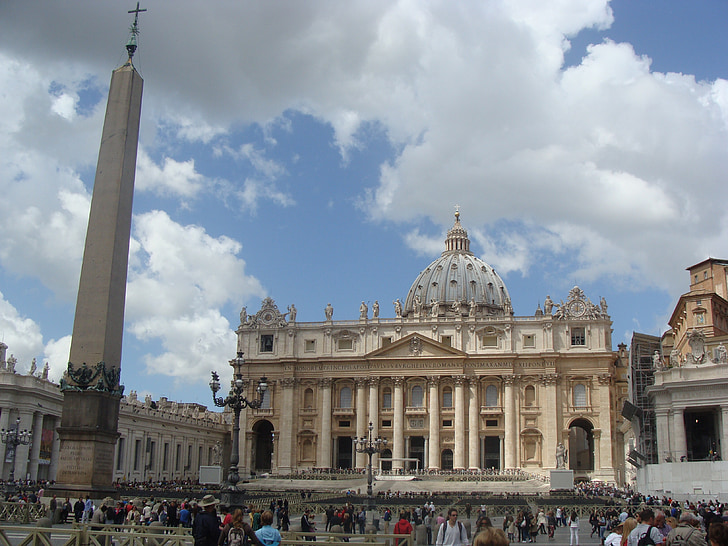 Roma, edifício, Basílica, Santa Catedral de s. Pedro, cidade do Vaticano, colunar, Itália