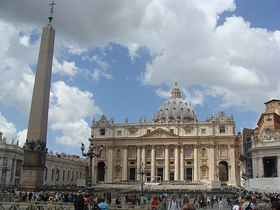 Řím, budova, Bazilika, Saint peter's cathedral, Vatikánský městský stát, sloupovitý, Itálie