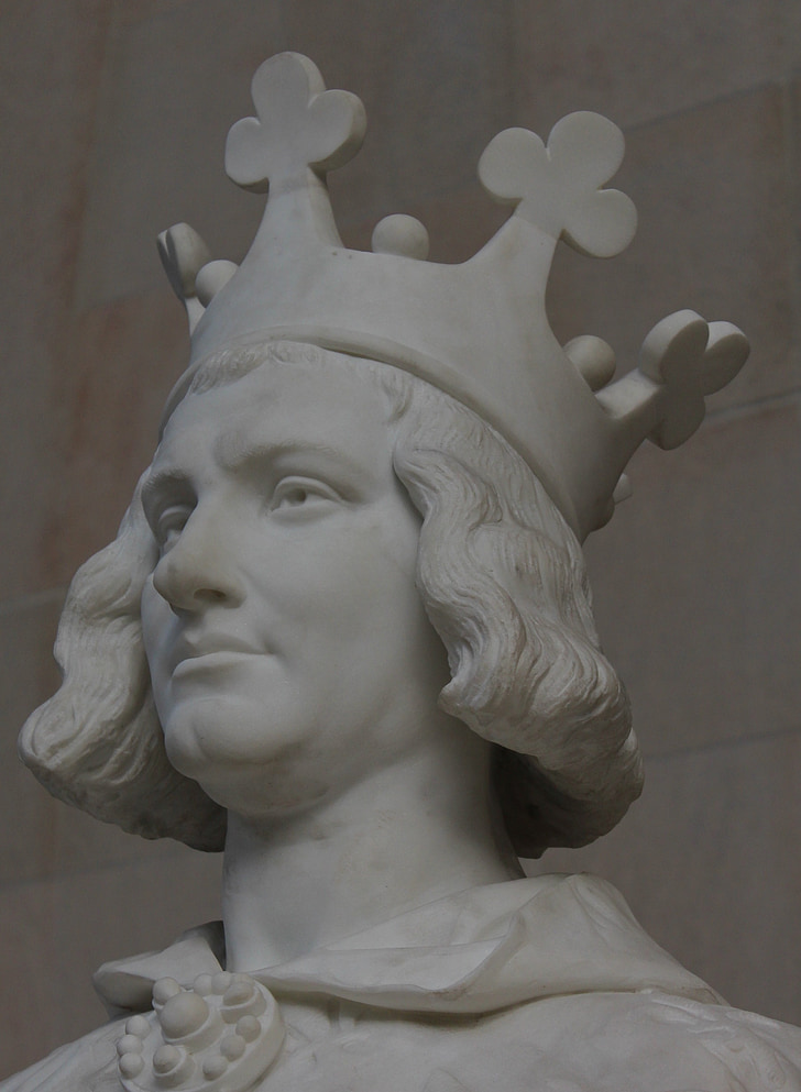 charles the great, statue, crown, man, figure, king