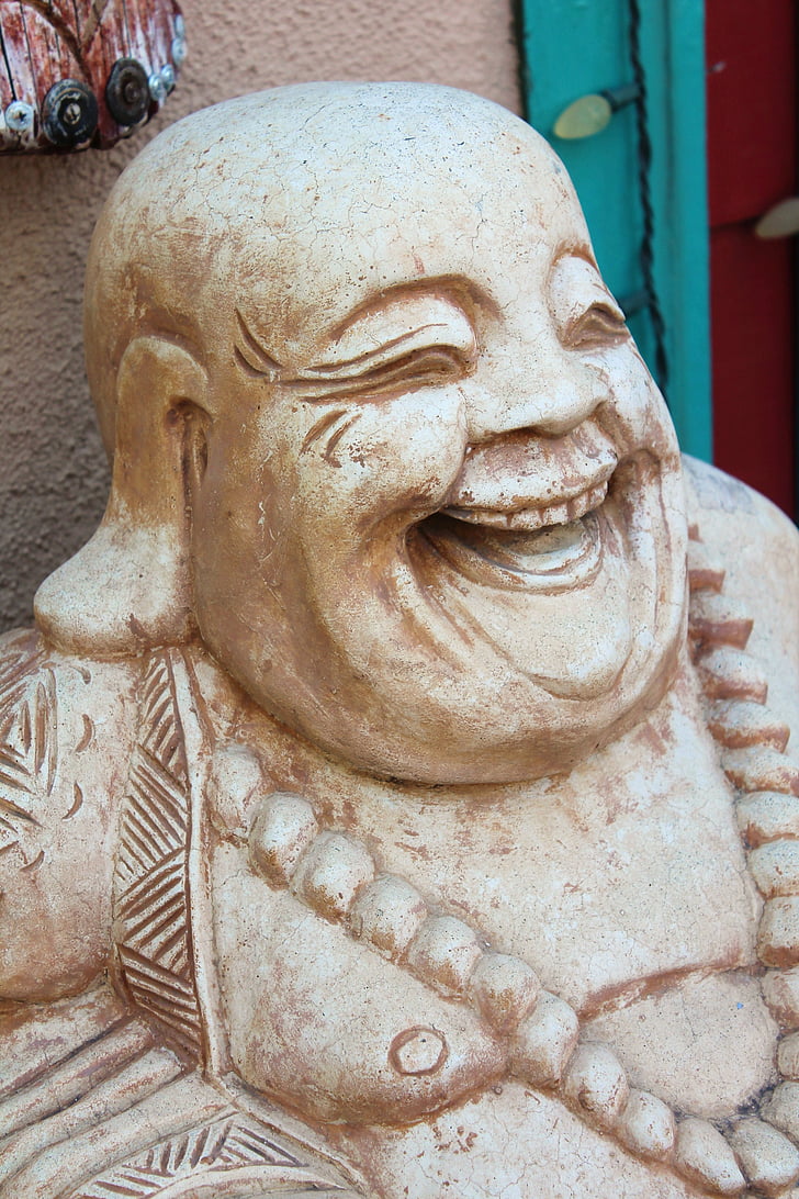 Laughing buddha, buddhistiske, religion, statue, skulptur, griner, Glad