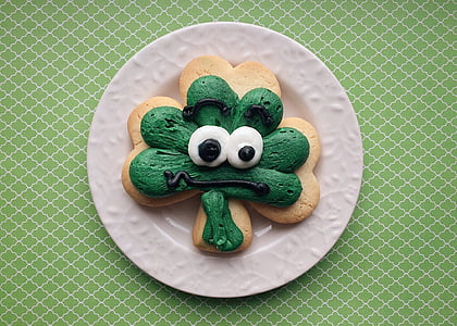 den svatého Patrika, svátek, jetel, soubor cookie, den svatého Patrika, zvířecí zastoupení, zelená barva