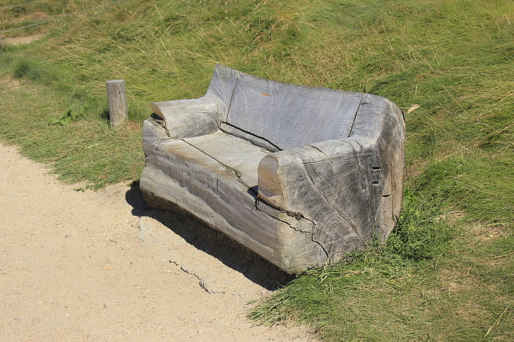 sofa, hout, ongewone, Park, natuur, ecologie, Upcycling