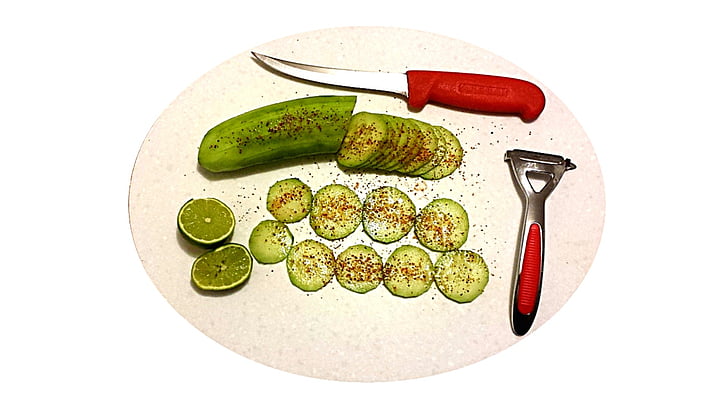 komkommer, cuke, organische, plantaardige, groen, voedsel, vers