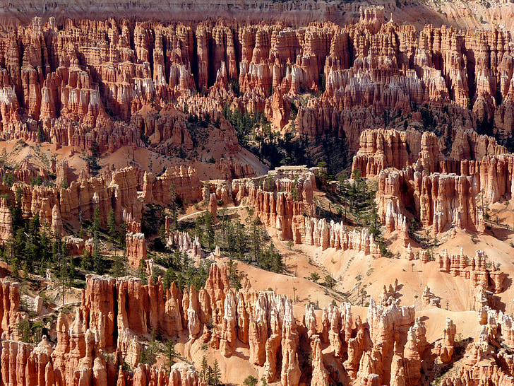 Bryce, Canyon, kansallispuisto, Yhdysvallat, Utah, hiekka kivi, Luonto