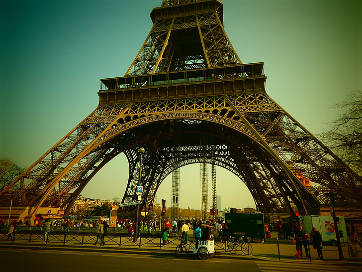 París, França, estructura d'acer, acer, Torre, arquitectura, Exposició Universal