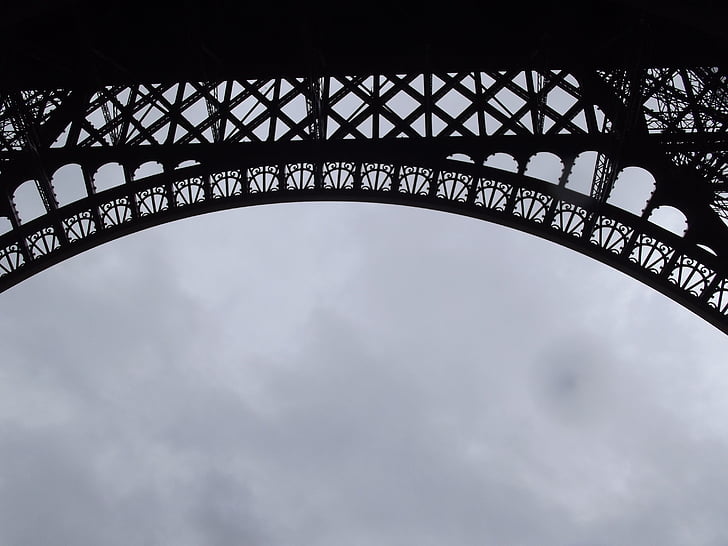 Париж, Эйфелева башня, облака, путешествия, интересные места, Франция