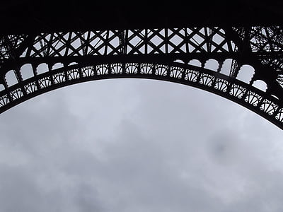 París, Torre Eiffel, nubes, viajes, lugares de interés, Francia