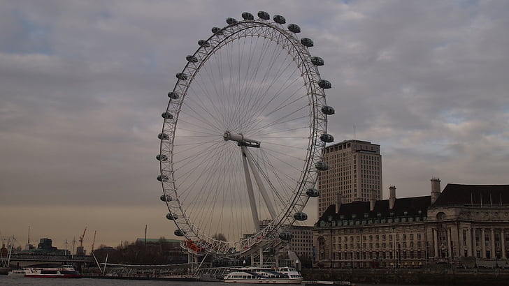 Londres, l’Angleterre, Westminster, grande roue de Londres