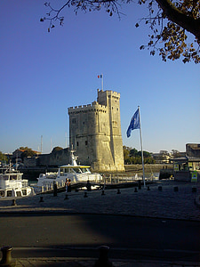 a rochelle, Franciaország, Nantes, torony, Castle, erőd, Marina