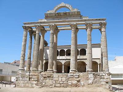 Romeinse, Merida, Romeinse rijk, Romeins theater, Tempel, emeritus